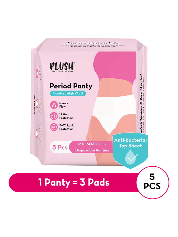 Plush Comfort High Waist Disposable Period Panty M/L-image-15