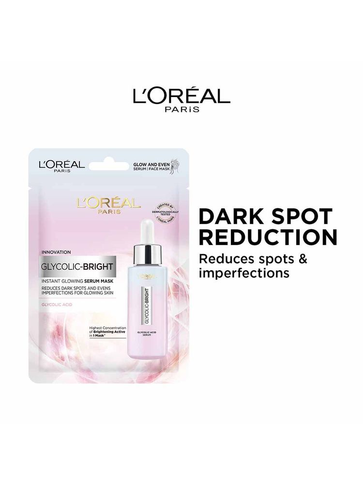L'Oreal Paris Glycolic Bright Glowing Serum Sheet Mask, Face Mask for Glowing Skin-image-11