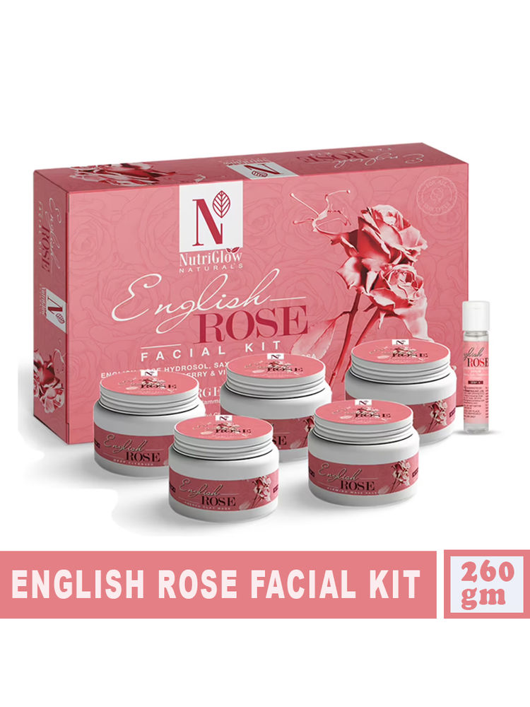 NutriGlow NATURAL'S English Rose Facial Kit With 100% English Rose Hydrosols-image-33