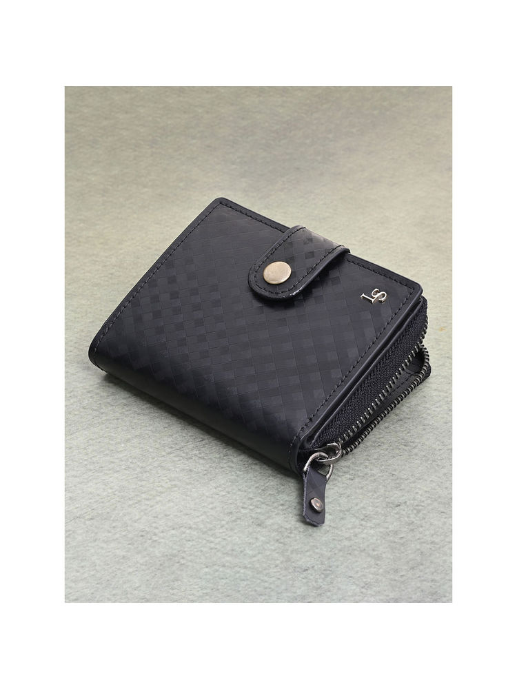 Louis Stitch Men Black Spanish Leather Bifold Wallet with Rfid Protection-image-43