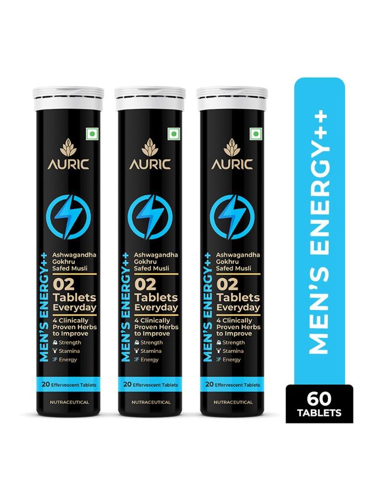 Auric Men's Energy++ Effervescent Testosterone Booster & Sexual Enhancer Tablets (Pack of 3)-image-8