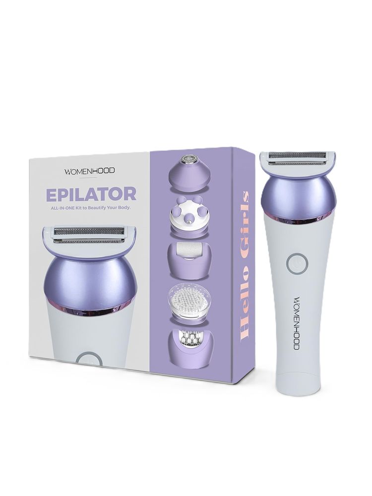 WOMENHOOD 6-In-1 Bikini Trimmer Epilator Kit With Face & Body Hair Trimmer Shaver