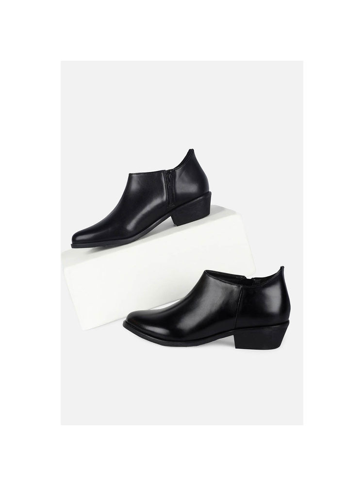 Allen Solly Women Black Solid Casual Boots