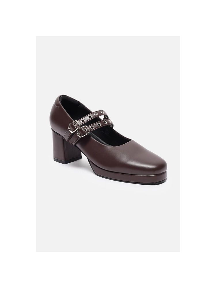 Van Heusen Women Brown Heels Sandals-picture-38