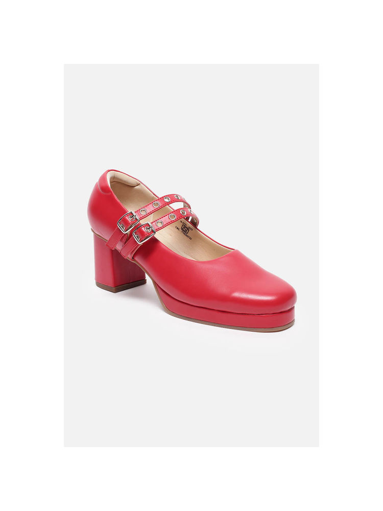 Van Heusen Women Red Heels Sandals-picture-25