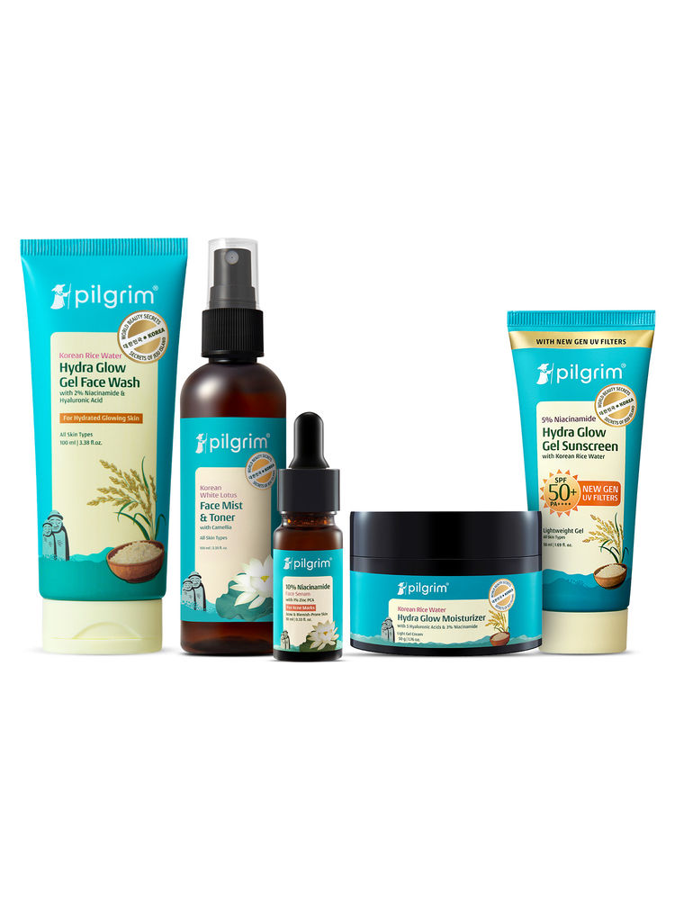 Pilgrim Complete Korean Hydration Kit- Facewash, Toner, Serum, Moisturizer & Sunscreen-picture-49