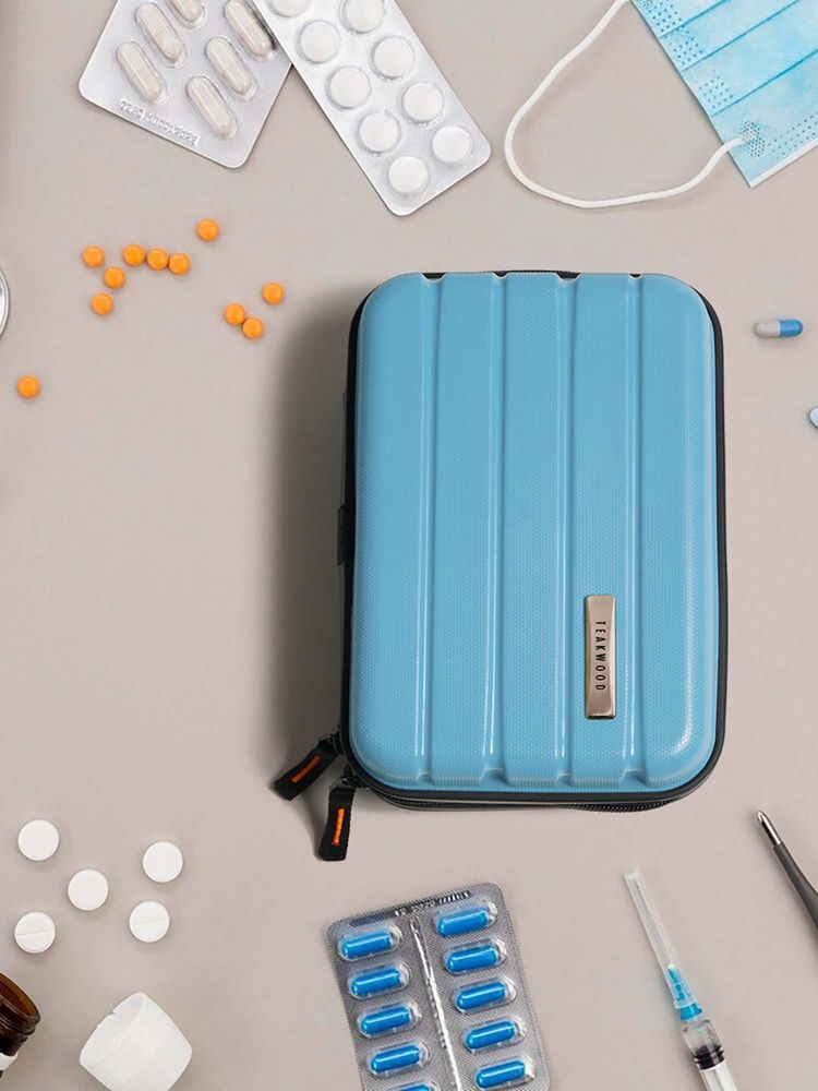 Teakwood Skyblue Compact Hard-Shell Organizer-image-26