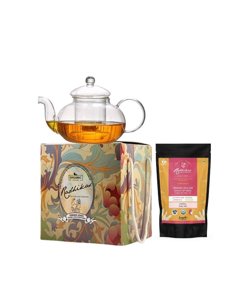 Radhikas Victorian Glass Kettle and Assam Ginger Tea Gift Box-picture-12