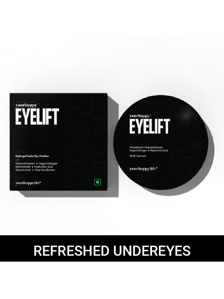 YourHappyLife Activated Charcoal Under Eye Hydrogel Cooling Gel Mask