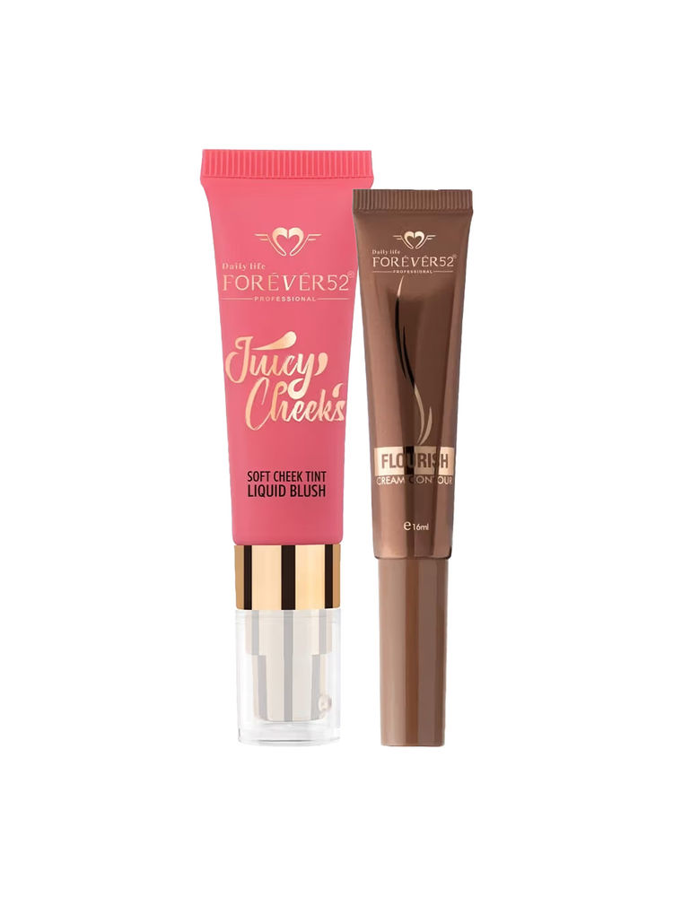 Daily Life Forever52 Flourish Cream Contour with Juicy Cheeks Liquid Blush with Natural Finish Combo-image-42
