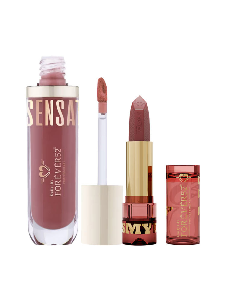 Daily Life Forever52 My Day Lipstick with Sensational Liquid Lipstick Duo Set Creamy Matte Long Wear-image-42