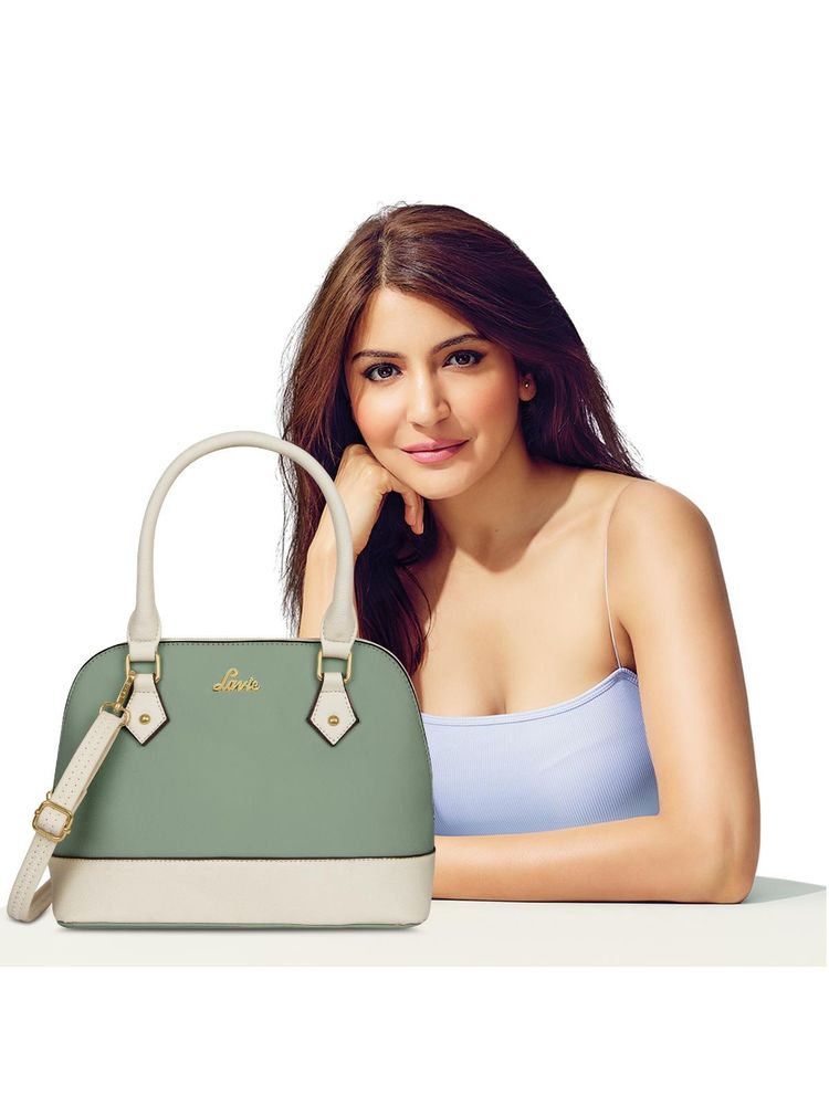 Lavie Pastel Winnie Women Green Dome Handbag with Detachable Strap-picture-13