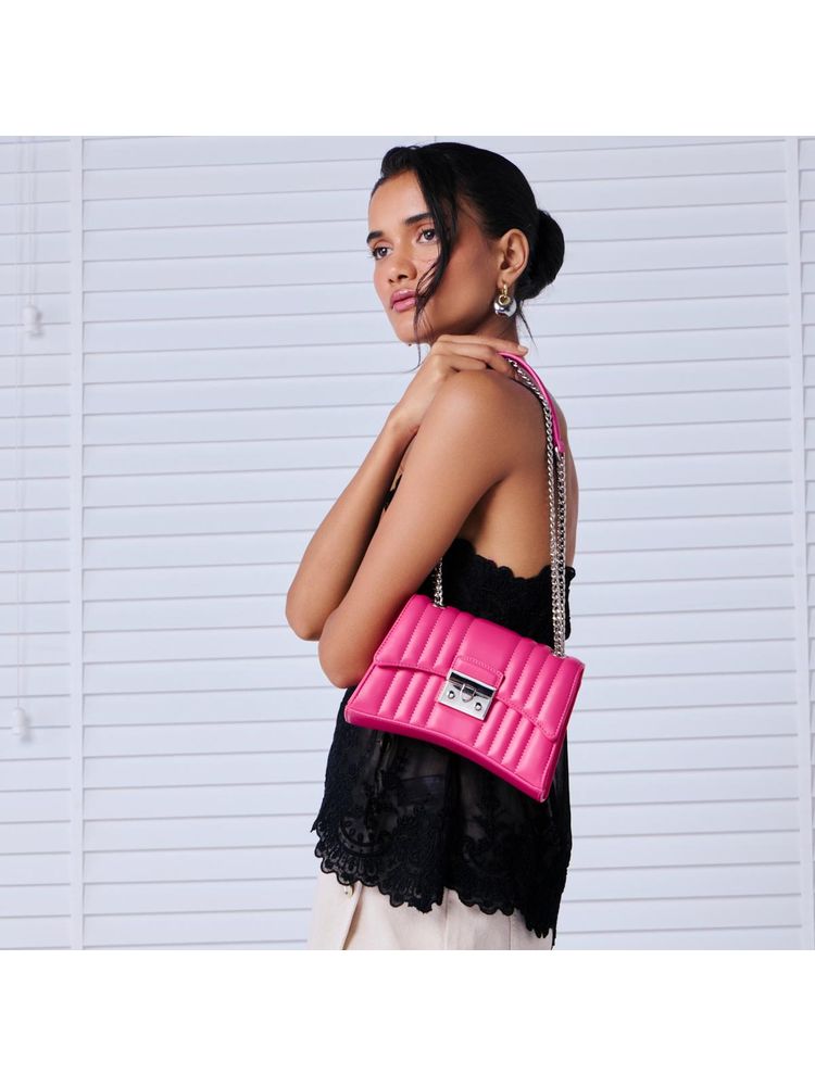 MIRAGGIO Myra Pink Handbag-image-5