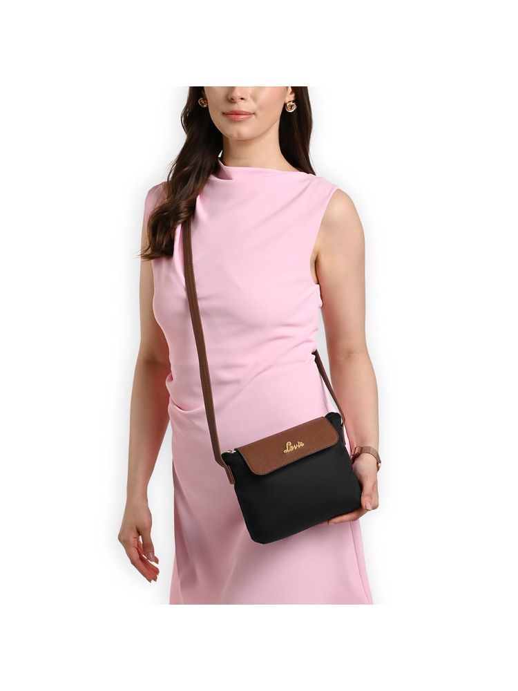 Lavie Vero Women Black Flap Sling Bag-picture-25
