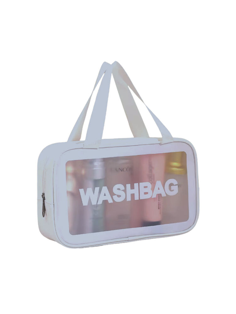 Kayanara Transparent Travel Large Makeup Bag - White Wash Bag-image-9