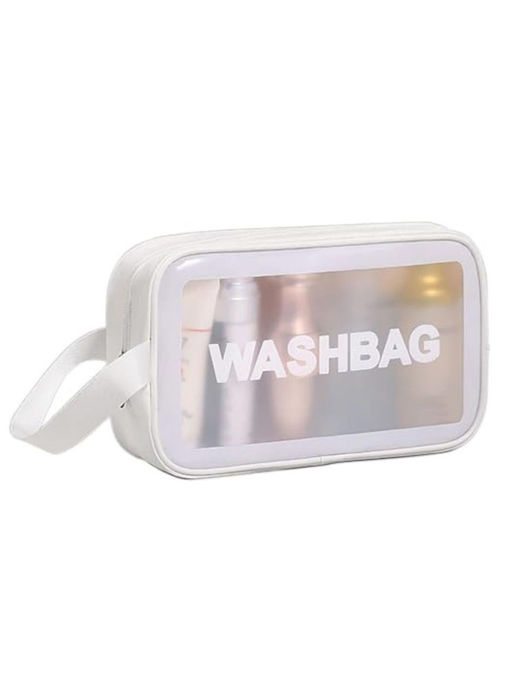 Kayanara Transparent Travel Medium Makeup Bag - White Wash Bag-image-10