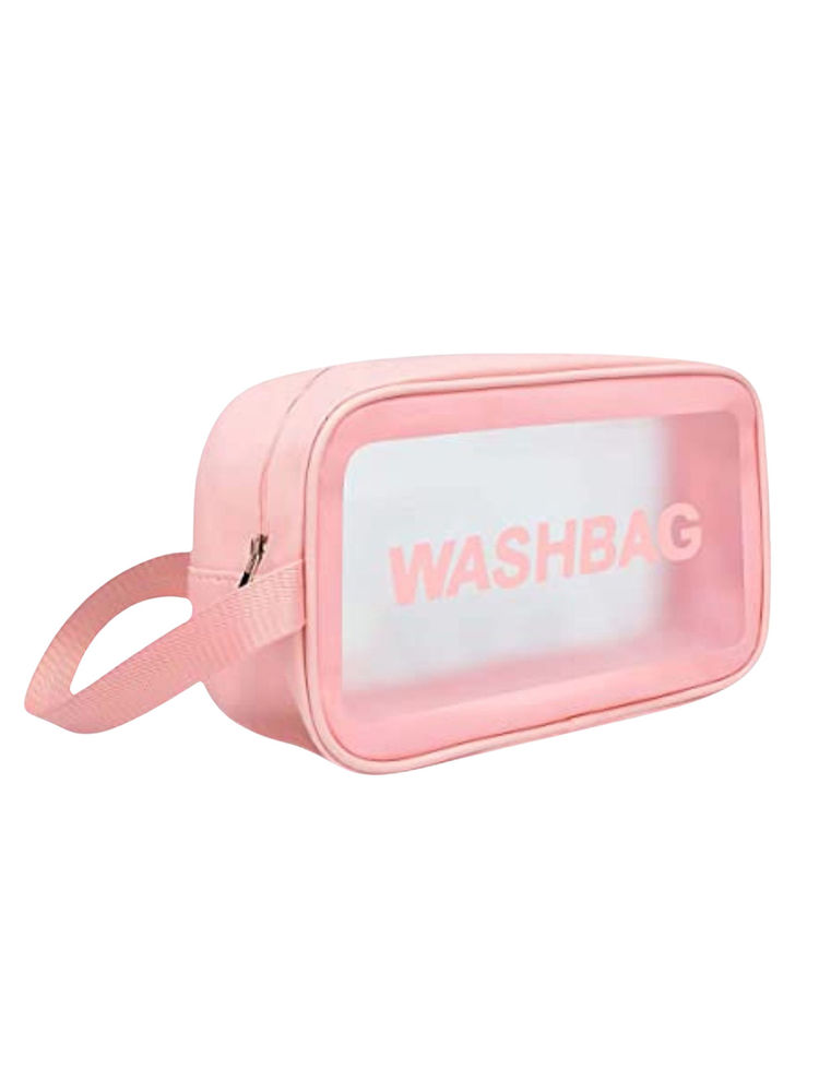 Kayanara Transparent Travel Medium Makeup Bag - Pink Wash Bag-image-8