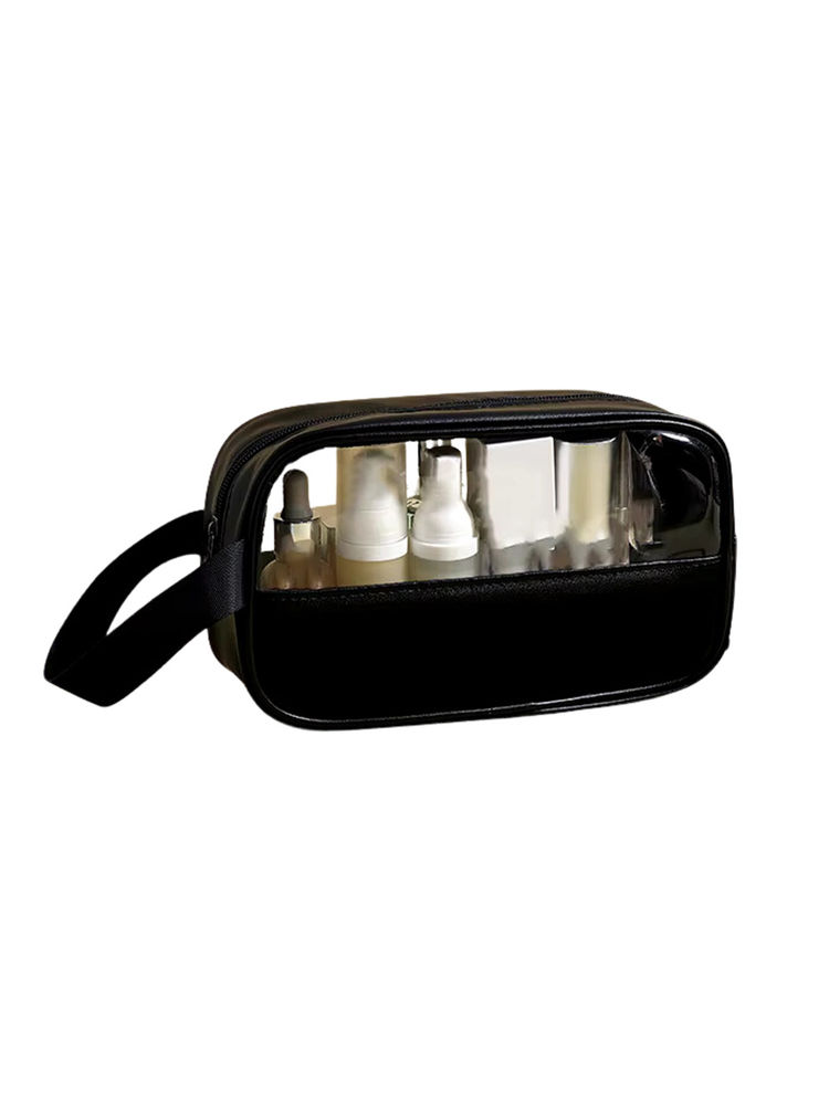 Kayanara Transparent Small Travel Makeup Kit - Black Toiletry Bag