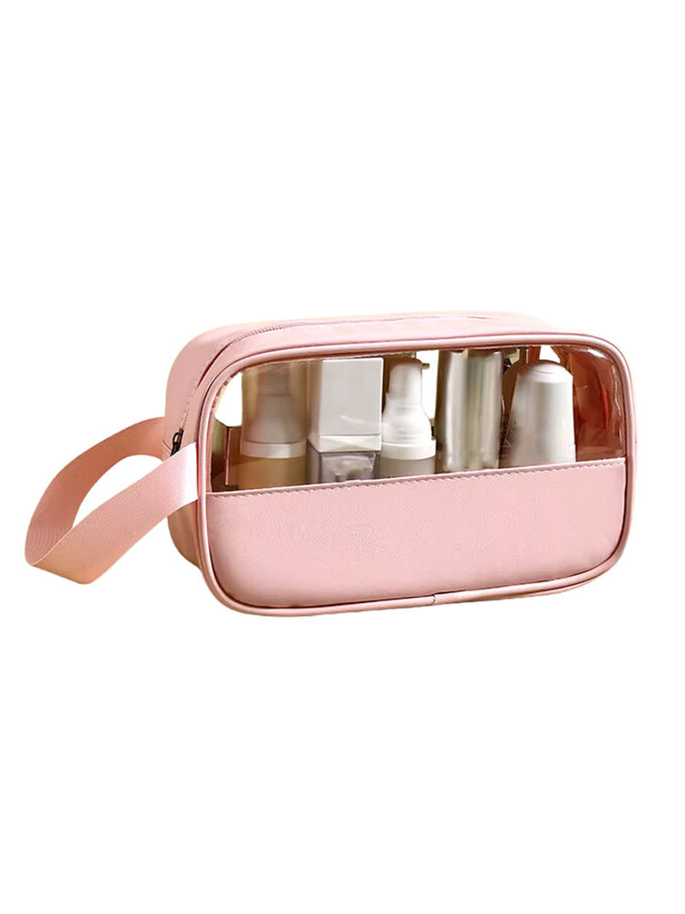 Kayanara Transparent Small Travel Makeup Kit - Pink Toiletry Bag