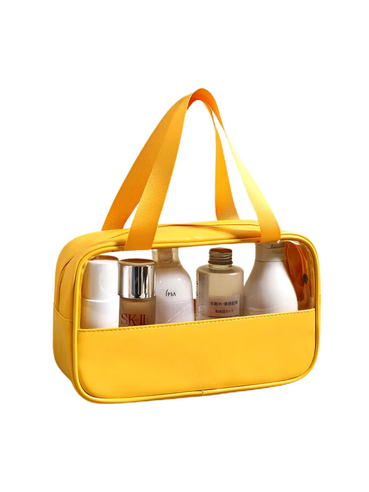 Kayanara Transparent Medium Travel Makeup Kit - Yellow Toiletry Bag-image-12