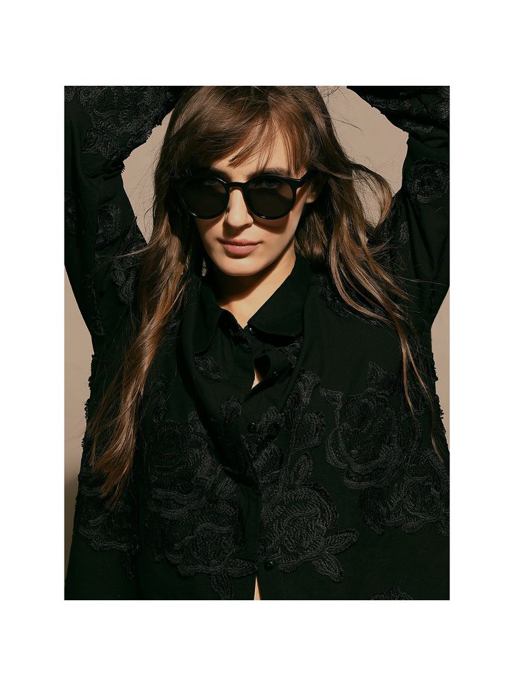 VERO MODA Black Round Framed Sunglasses-picture-13