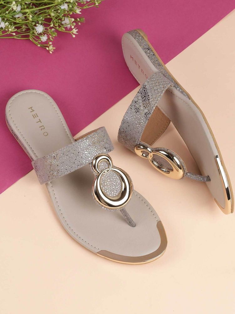Metro Women Grey Casual Flats-image-29