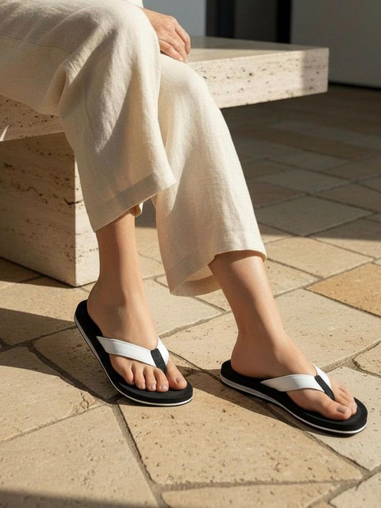 Indifeet Black Comfortable and Latest Orthopedic Acupressure Eva Rubber Flipflops-picture-26