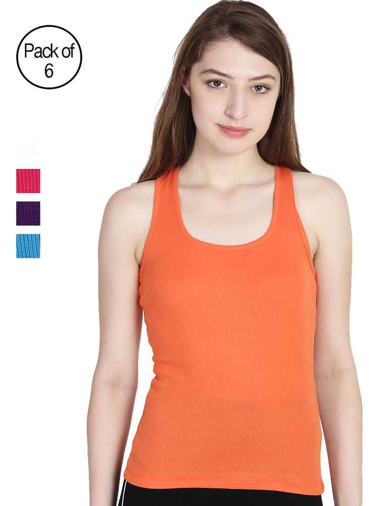 Leading Lady Pack Of 6 Cami Top - Multi-Color-picture-30