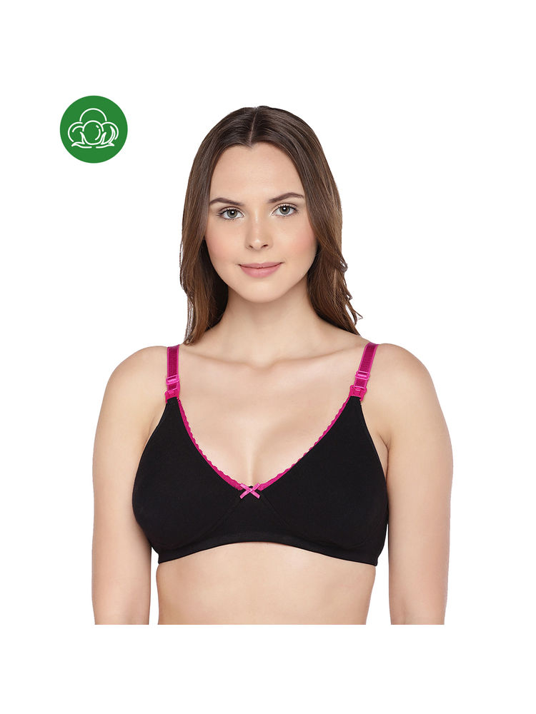 Inner Sense Organic Antimicrobial Soft Women's Nursing Bra - Black-picture-34