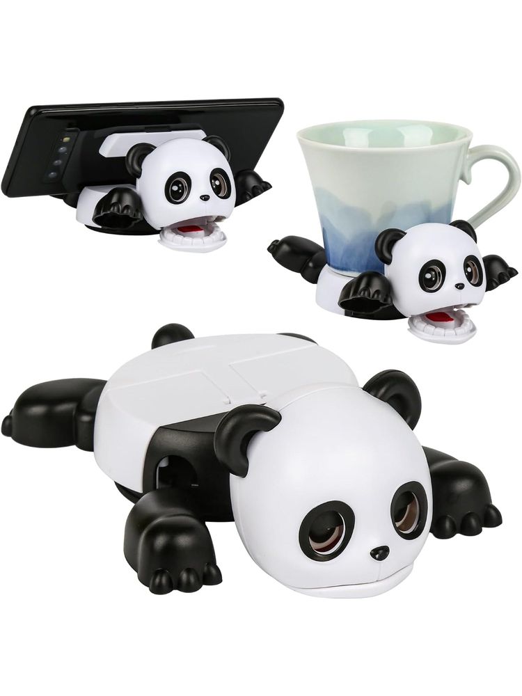House of Quirk White Panda Coasters Funny Dual Use Drink Coaster & Phone Stand-picture-12