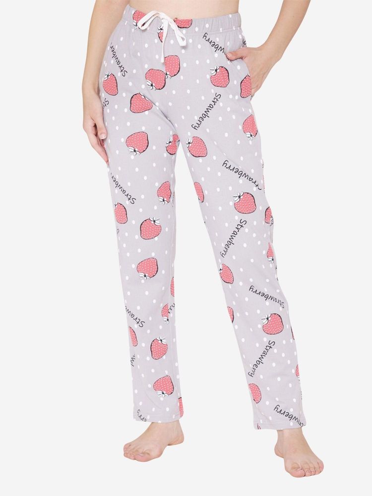 Bonjour Womens Super Combed Cotton Woven Pyjama | Classic Grey