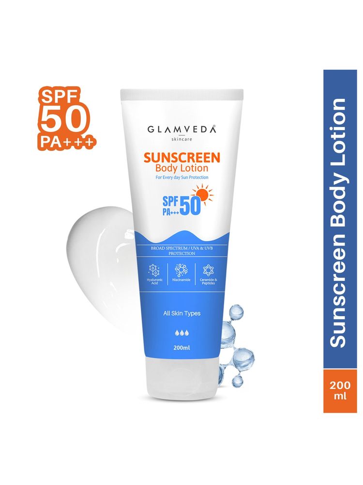 Glamveda Sunscreen SPF 50 PA+++ Body Lotion With Hyaluronic Acid & Niacinamide-picture-12