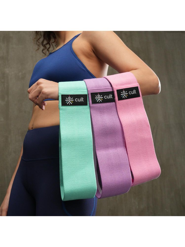 CULT Hip Bands Unisex Pack of 3 (Pink,Purple & Green) Max 50 LBS-picture-15