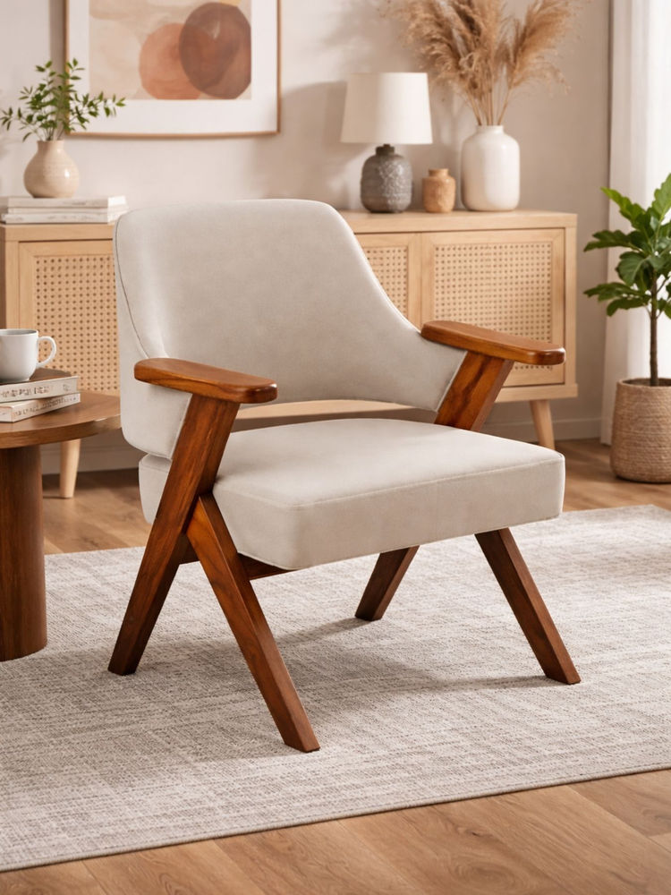 JABRIX Beige Kenzo Accent Chair-image-35