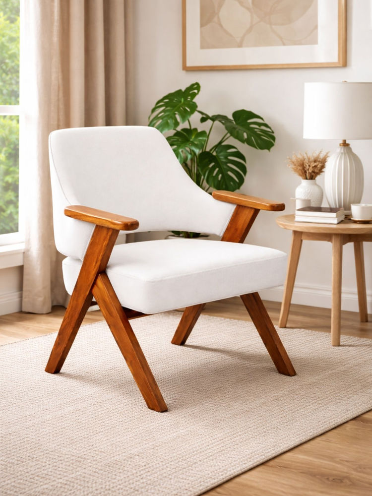 JABRIX White Solace Accent Chair-image-36