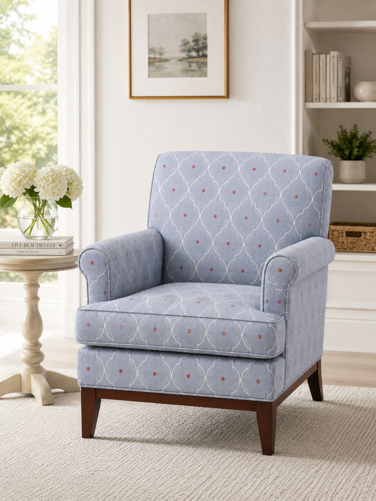 JABRIX Blue Aurelle Ivory Accent Chair-image-33