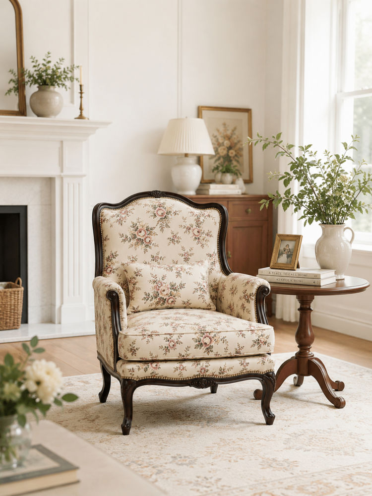 JABRIX Beige Luxaro Arm Chair-image-14
