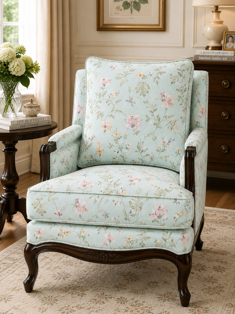 JABRIX Green Celestine Bloom Accent Chair-image-34