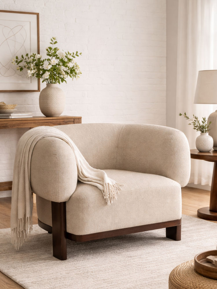 JABRIX Beige Elix Lounge Chair-image-46