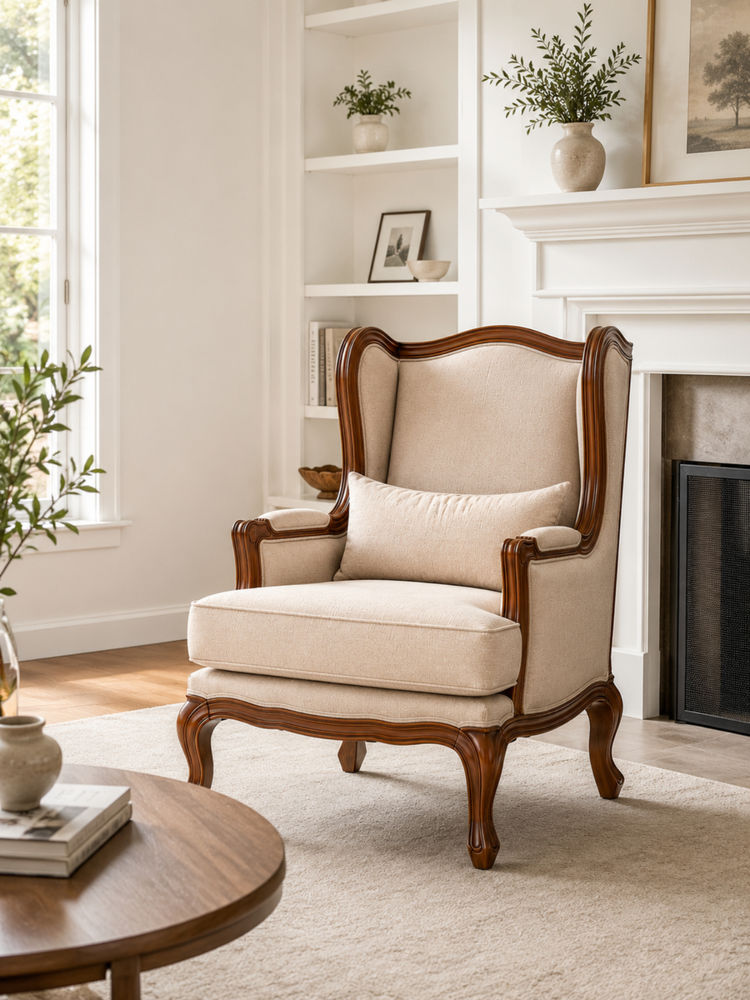 JABRIX Beige Astoria Arm Chair-image-44
