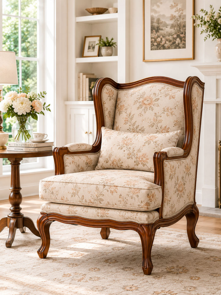 JABRIX Beige Yukari Arm Chair-image-41