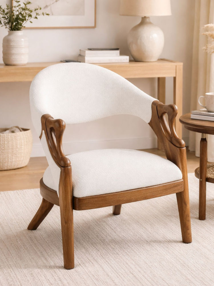 JABRIX White Serenity Accent Chair-image-35