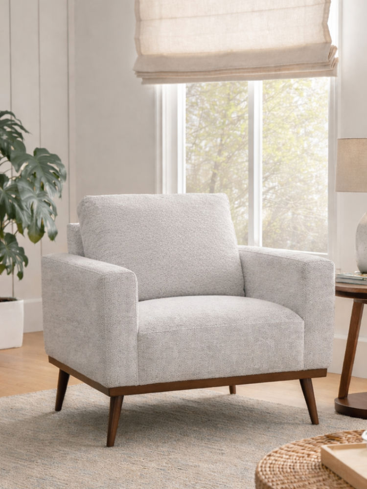 JABRIX Grey Zolara Teakwood Accent Chair-image-47