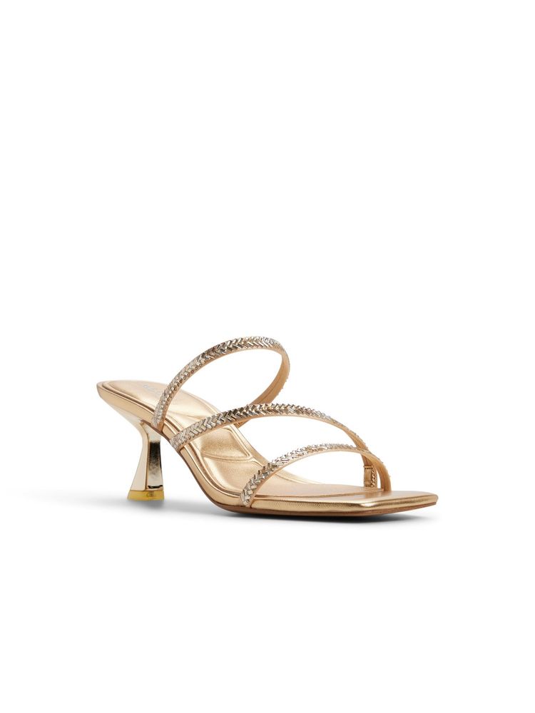 Aldo Avelinne-B Womens Gold Spool Heels-image-43