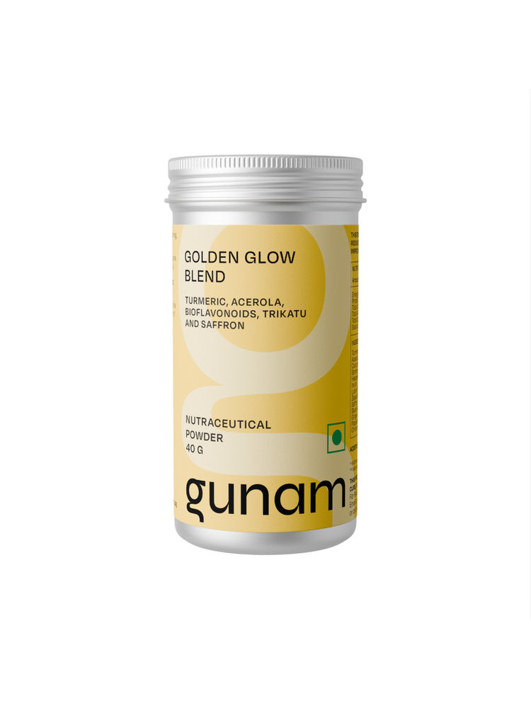 Gunam Golden Glow Blend with Vit C Curcumin & Saffron for Immunity + Gut + Skin Nutraceutical Powder-image-43