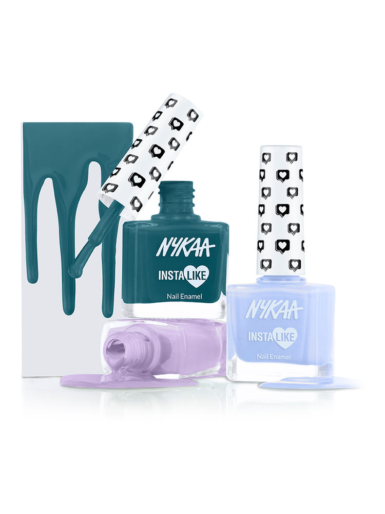 Nykaa Cosmetics Nail Enamel - Blue Boomerang + Lavender Love + Teal Tbt