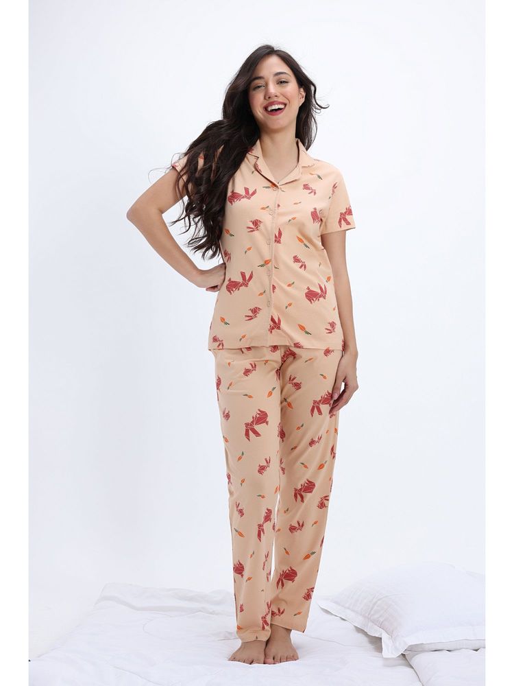 Zivame Knit Poly Apple Blossom Shirt and Pyjama-picture-11