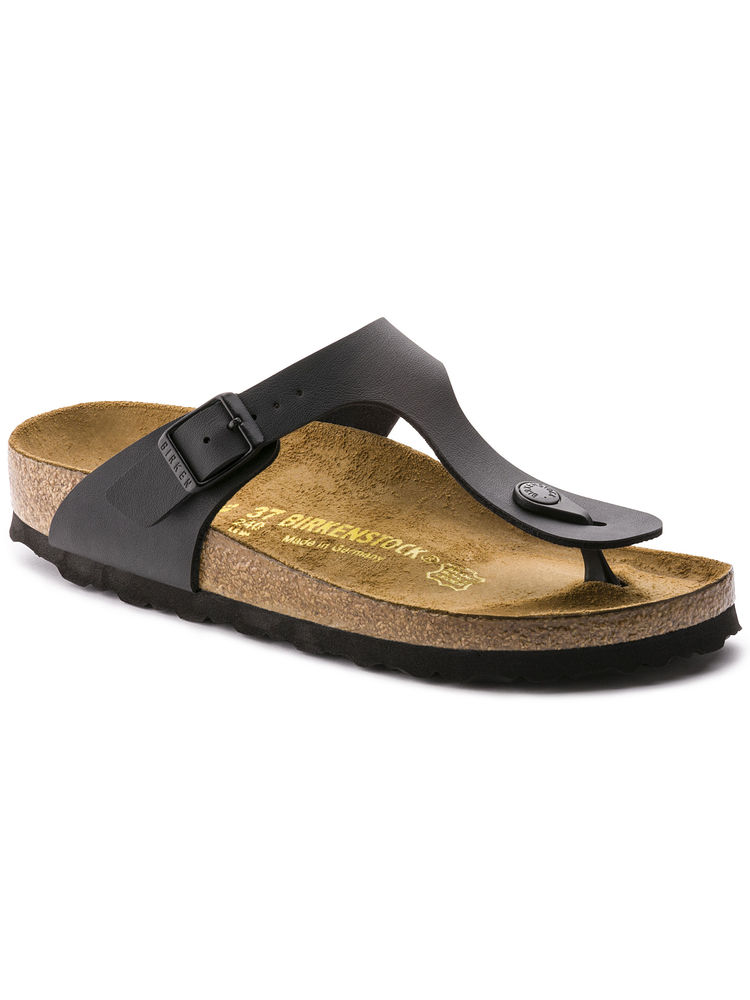 Birkenstock Gizeh Birko-flor Black Regular Width Unisex Sandals-image-4