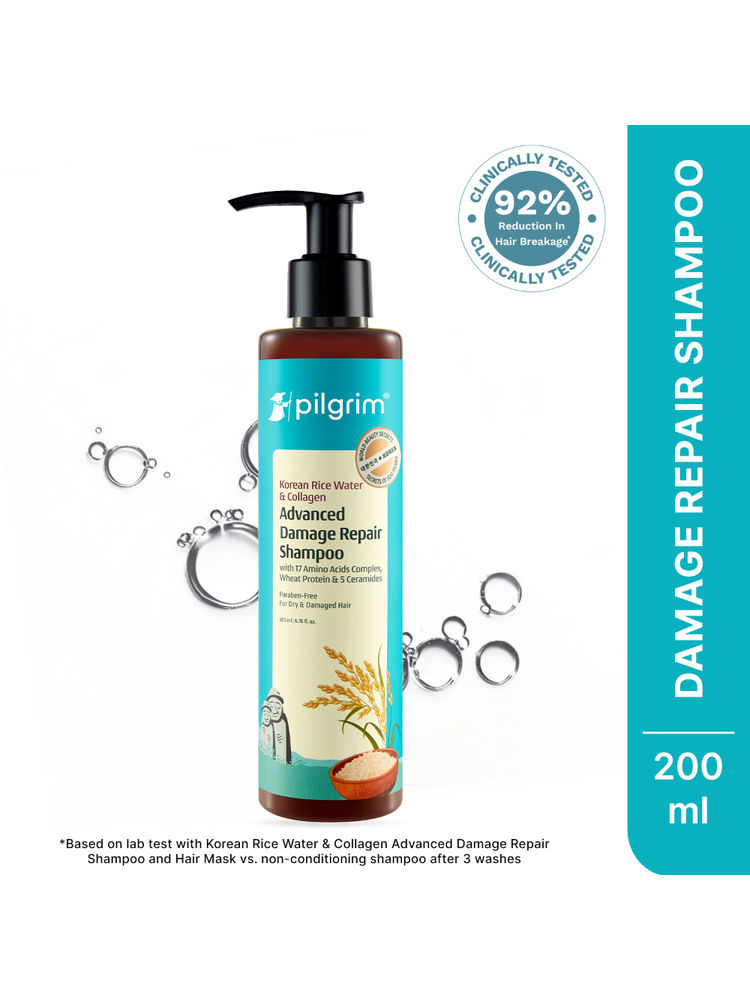 Pilgrim Korean Rice Water & Collagen Advanced Damage Repair Shampoo-picture-14