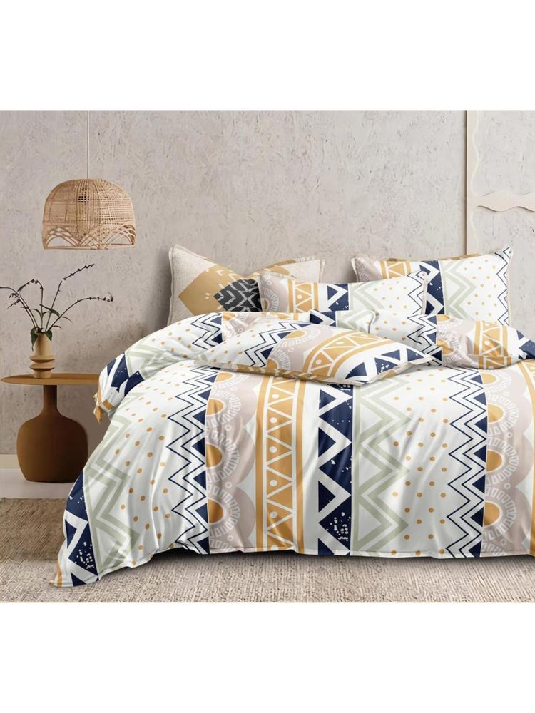 BAJO'S 100% Cotton 300 Tc King Size Bedsheet with pillow covers Multi-Color-image-16
